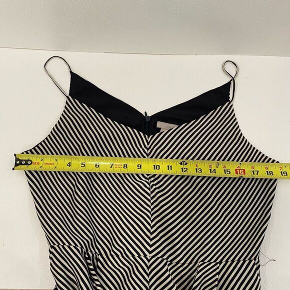 H&M Black & White Striped Maxi Dress with Belt | Size M - Picture 8 of 9
